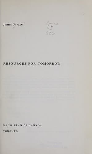 Tapa de Resources for tomorrow