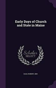 Tapa de Early Days of Church and State in Maine