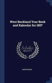 Tapa de West Buckland Year Book and Kalendar for 1857
