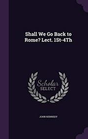 Tapa de Shall We Go Back to Rome? Lect. 1st-4th