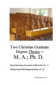Tapa de Two Christian Graduate Degree Theses -- M. A.; Ph. D.