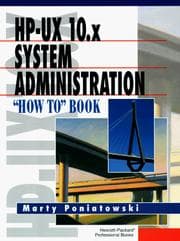 Tapa de HP-UX 10.x system administration