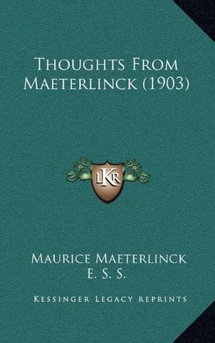 Tapa de Thoughts From Maeterlinck (1903)