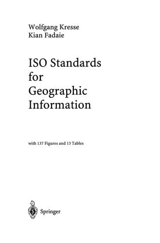 Tapa de ISO Standards for Geographic Information