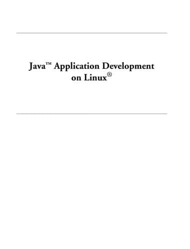 Tapa de Java application development on Linux