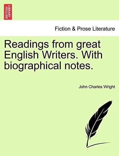 Tapa de Readings from great English Writers. With biographical notes.