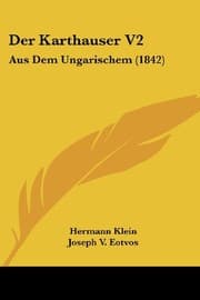 Tapa de Der Karthauser V2: Aus Dem Ungarischem (1842) (German Edition)