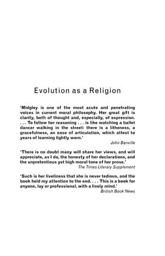 Tapa de Evolution as a religion