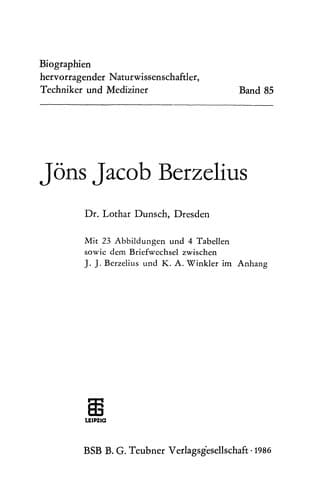 Tapa de Jöns Jacob Berzelius