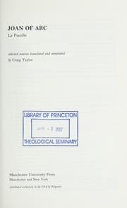 Tapa de JOAN OF ARC: LA PUCELLE; ED. BY CRAIG TAYLOR