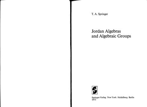 Tapa de Jordan algebras and algebraic groups