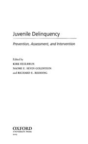 Tapa de Juvenile delinquency