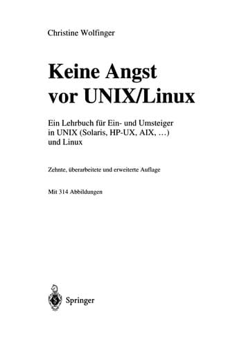 Tapa de Keine Angst vor UNIX/Linux