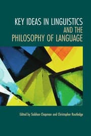Tapa de Key ideas in linguistics and the philosophy of language