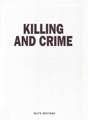 Tapa de Killing and crime
