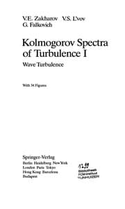 Tapa de Kolmogorov spectra of turbulence