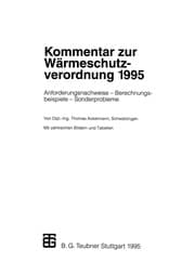 Tapa de Kommentar zur Wärmeschutzverordnung 1995
