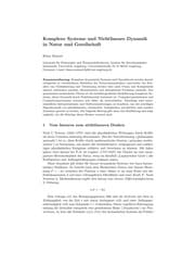 Tapa de Komplexe Systeme und nichtlineare Dynamik in Natur und Gesellschaft