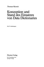 Tapa de Konzeption und Stand des Einsatzes von Data Dictionaries