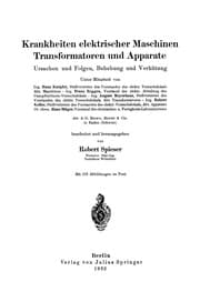 Tapa de Krankheiten elektrischer Maschinen, Transformatoren und Apparate
