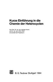 Tapa de Kurze Einführung in die Chemie der Heterocyclen