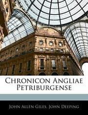 Tapa de Chronicon Angliae Petriburgense (Latin Edition)