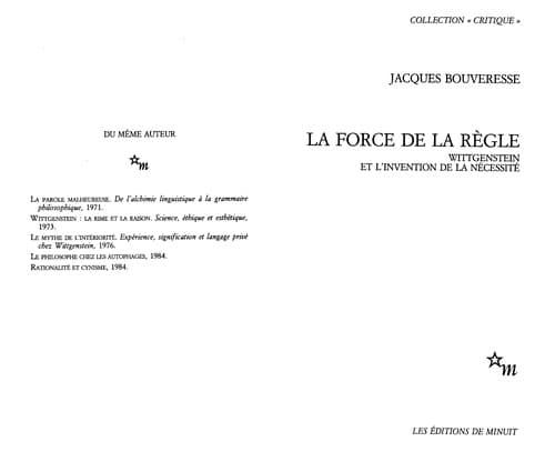 Tapa de La force de la règle