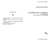 Tapa de La force de la règle