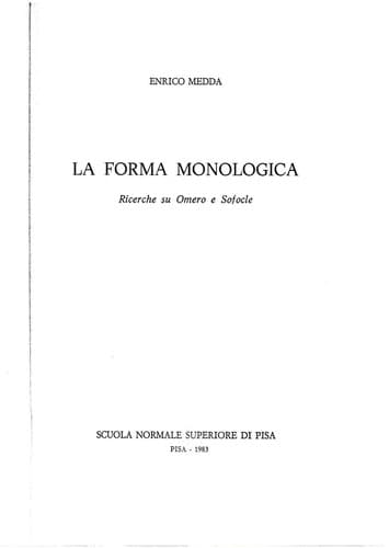 Tapa de La forma monologica