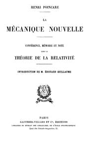 Tapa de La mécanique nouvelle : conférence, mémoire et note sur la Théorie de la relativité