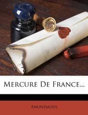 Tapa de Mercure De France... (French Edition)
