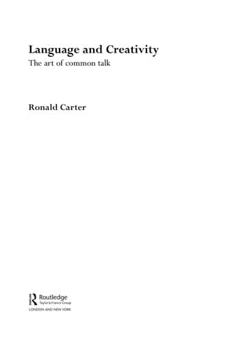 Tapa de Language and creativity