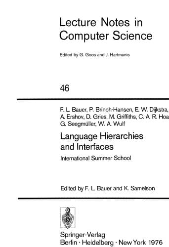 Tapa de Language hierarchies and interfaces