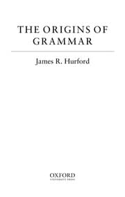 Tapa de The origins of grammar