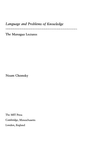 Tapa de Language and problems of knowledge