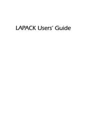 Tapa de LAPACK users' guide