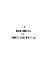 Tapa de La reforma del proceso penal