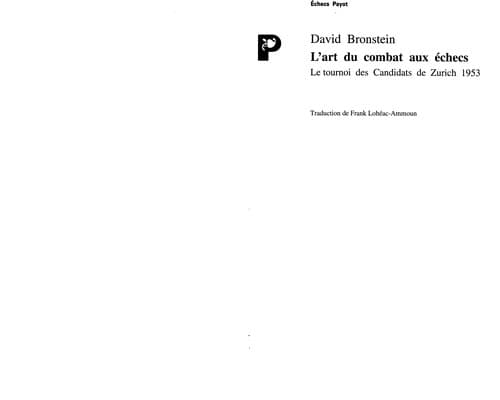 Tapa de L'art du combat aux échecs