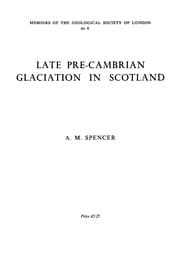 Tapa de Late Pre-Cambrian glaciation in Scotland