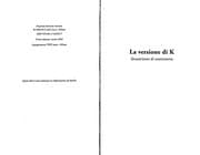 Tapa de La versione di K