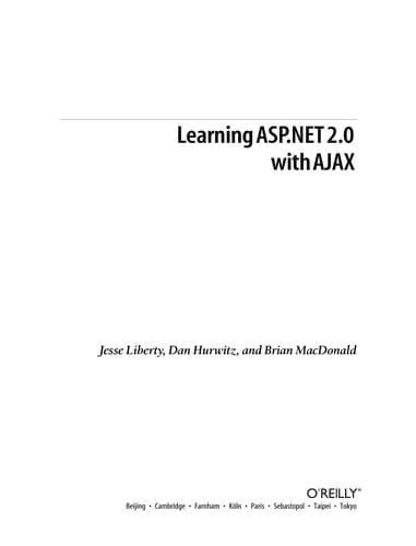 Tapa de Learning ASP.NET 2.0 with Ajax