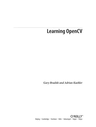 Tapa de Learning OpenCV: Computer Vision with the OpenCV Library