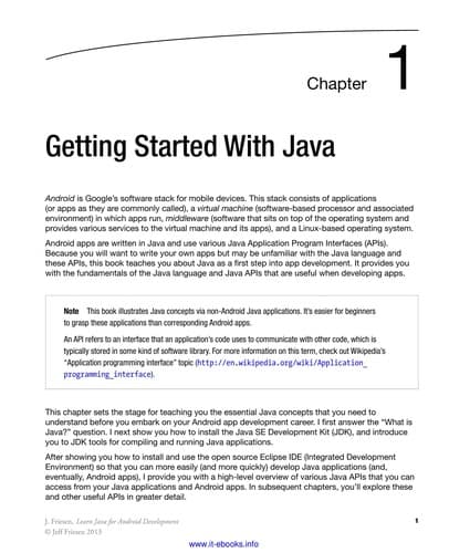 Tapa de Learn Java for Android Development