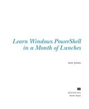 Tapa de Learn Windows PowerShell in a month of lunches