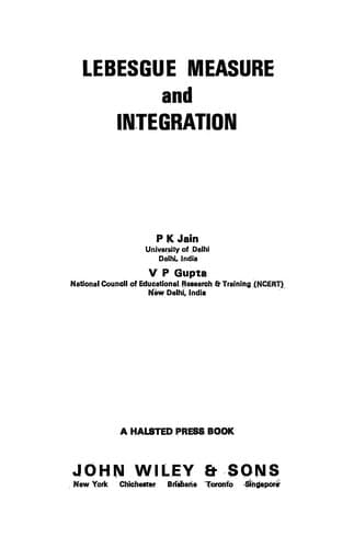 Tapa de Lebesgue measure and integration
