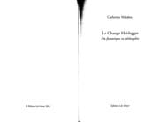 Tapa de Le change Heidegger