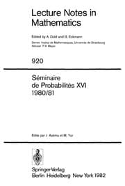 Tapa de Lecture Notes in Mathematics