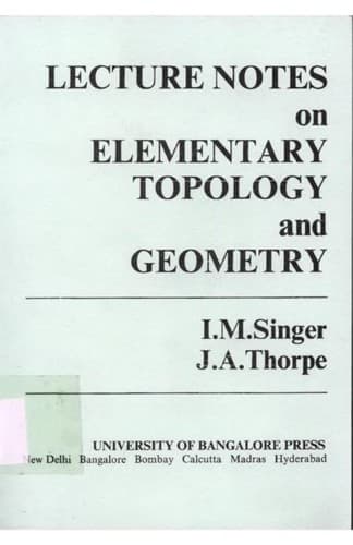 Tapa de Lecture notes on elementary topology and geometry