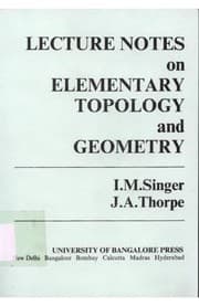 Tapa de Lecture notes on elementary topology and geometry
