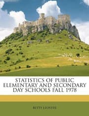 Tapa de STATISTICS OF PUBLIC ELEMENTARY AND SECONDARY DAY SCHOOLS FALL 1978